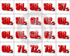 Percentage Numbers Series 4