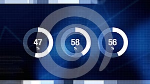 Percentage Pie Charts as Technology, Science, Data Analysis, Business, Finance or Economy illustrative background.