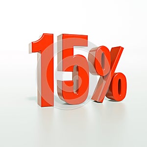 Percentage sign, 15 percent photo