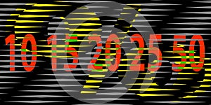 Percentage sign from uneven stripes and row of 10 15 20 25 50  numbers, values for your choise in different layer.