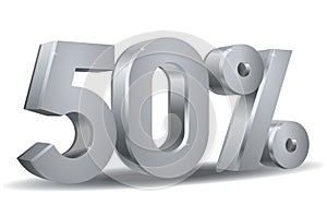 Percentage silver vector, 50