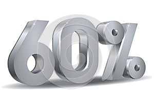 Percentage silver vector, 60