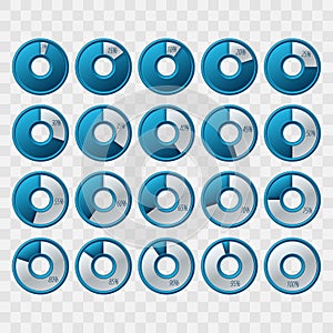 Percentage vector infographic symbols set. Isolated icons on gransparent. 5 10 15 20 25 30 35 40 45 50 55 60 65 70 75 80 85 90 95 photo