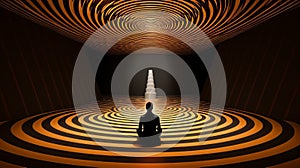 Perception challenging scene illusion