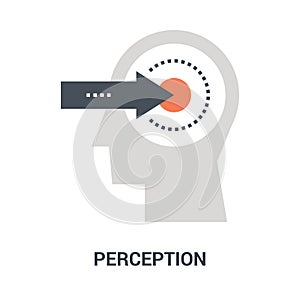perception flat icon design concept