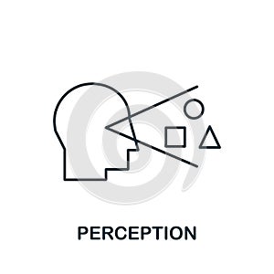 Perception icon. Simple line element Perception symbol for templates, web design and infographics