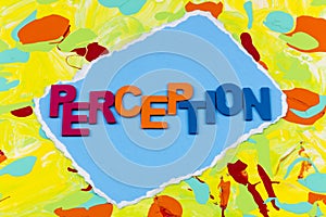 Perception reality stereotype prejudice abstract perspective visual idea