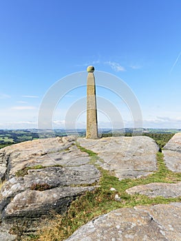 Perched high on Birchen Edge a monument to Nelson