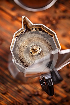 Percolated espresso coffee