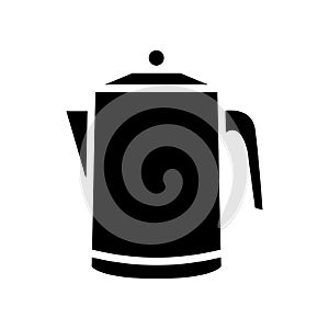 percolator coffee make equipment glyph icon vector illustration