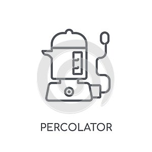 percolator linear icon. Modern outline percolator logo concept o