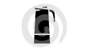 percolator pot coffee glyph icon animation