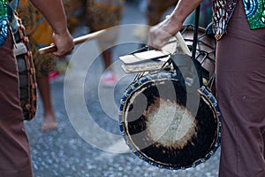 Percussionists during the carnival of Grand Boucan