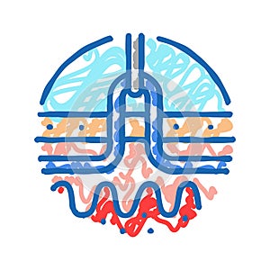 percutaneous nephrolithotomy icon doodle illustration photo