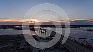 Perdido Pass Bridge at sunset