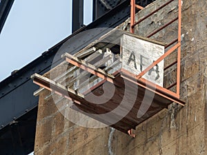 Peregrine falcon in a nesting box