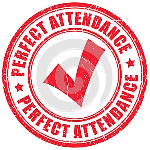 Perfect attendance imprint