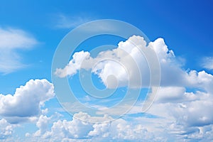 Perfect blue sky with clouds for sky replacements with vibrant colors - background stock concepts