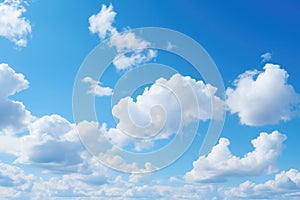 Perfect blue sky with clouds for sky replacements with vibrant colors - background stock concepts photo