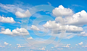 Perfect blue sky with white clouds