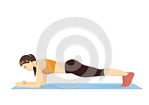 Perfect body with the plank exercise.