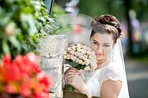 Perfect bride with flowers