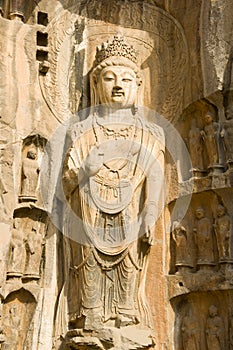 A perfect Buddha statue in the Longmen Groottoes