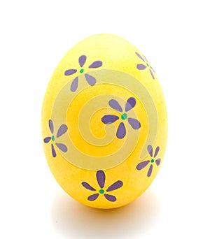 Perfect colorful handmade easter egg isolated