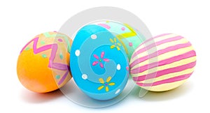Perfect colorful handmade easter eggs isolated