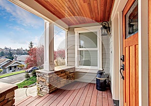 Perfect covered balcony with a view.