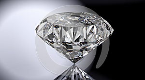 Perfect diamond isolated on shiny background with clipping path