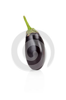 Perfect eggplant isolated on white