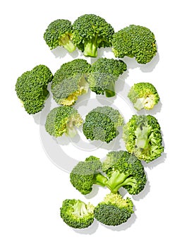 Perfect fresh broccoli on white background