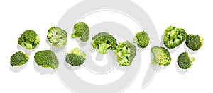 Perfect fresh broccoli on white background