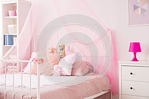 Perfect girl bedroom in pink