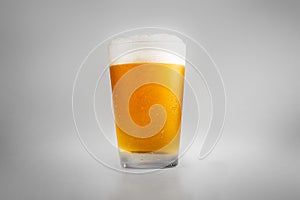 Perfect glass of cold beer with collar