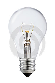 Perfect Glowing Light Bulb Isolated On White