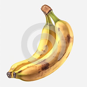 The Perfect Harmony A Gorgeous Banana Set on a Pure White Background