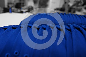 Perfect Line Up of Blue Baseball Caps