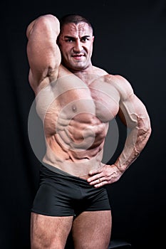 The Perfect muscular man posing