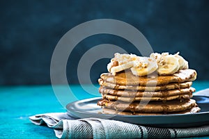 Perfect pancakes for Shrove Tuesday,copy space