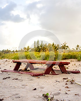Perfect picnic table on the beach
