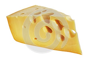 Perfect piece of swiss cheese with holes