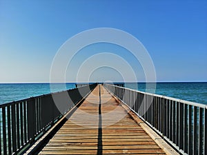Perfect pier to swim alone