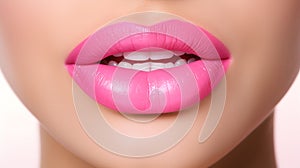 Perfect pink lipstick lips makeup
