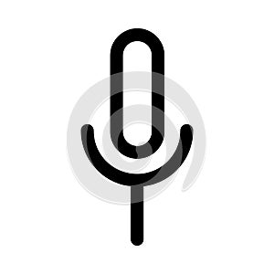 Perfect pixel vector microphone icon for web icons, mobile apps and company logos