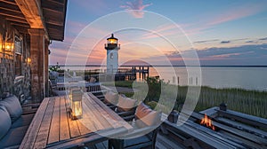 The perfect place to unwind Lighthouse Respite offers a frontrow seat to natures evening performance with the lighthouse