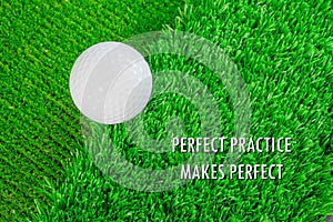 Perfect practice makes perfect in golf