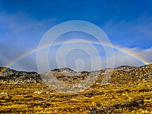 Perfect rainbow in the Anza Borrego Desert