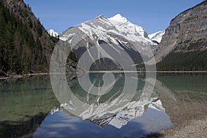 Mount Robson Provincial Park, Canadian Rocky Mountains Reflection of Whitehorn Mountain in Kinney Lake, British Columbia, Canada